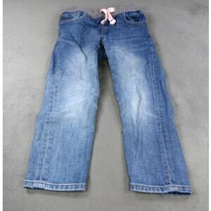GAP Denim Toddler Jeans 4 Years Slim Fit Pull-On Knit Waist Blue Boys Girls